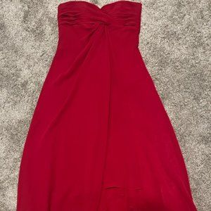 Davids Bridal chiffon short apple red size 4 dress